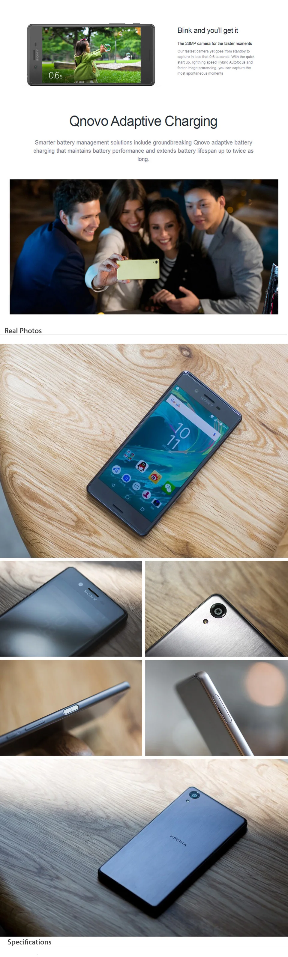 Мобильный телефон sony Xperia X Performance F8132 с двумя sim-картами, GSM, 4G, Android, четырехъядерный процессор ram, 3 ГБ rom, 64 ГБ, 5,0 дюйма, 23 МП, Wi-Fi, gps