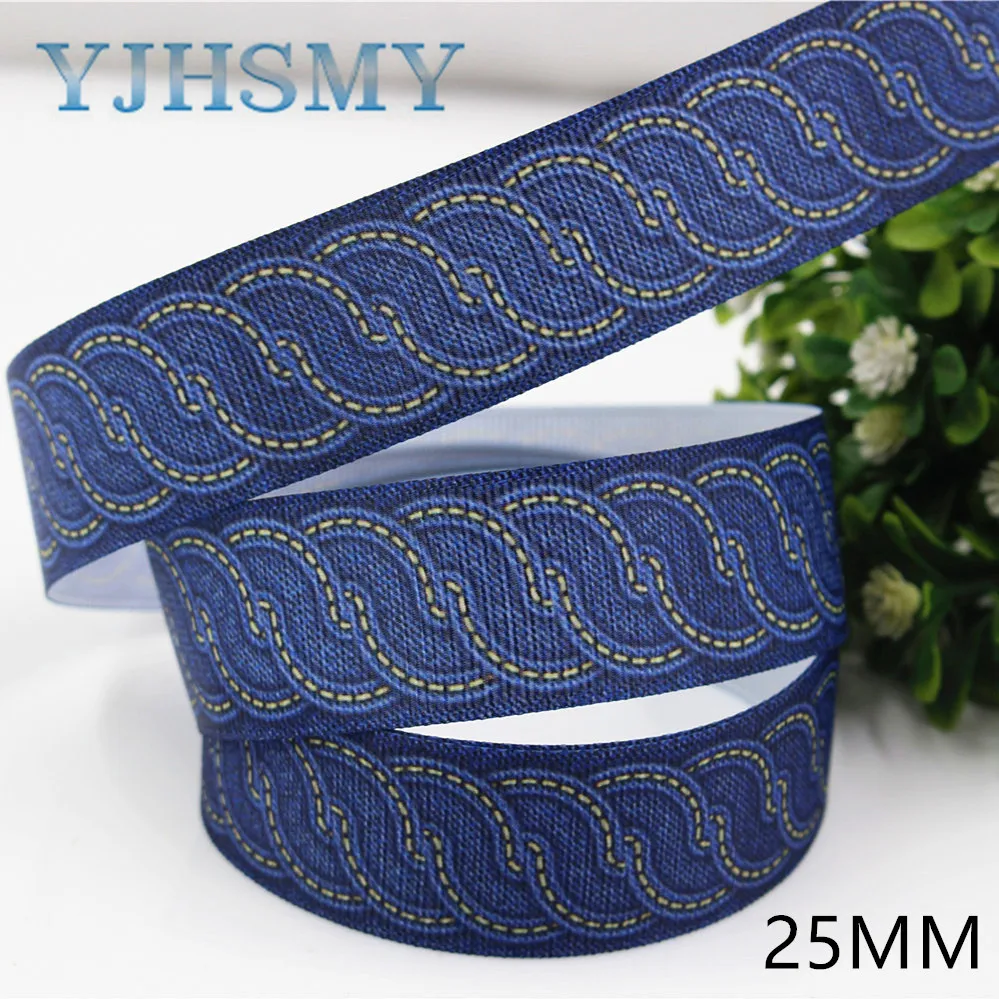 YJHSMY H 17516 484 25 мм 10 ярдов ковбойские ленты термопечать решетки Свадебные