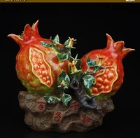 12chinese ceramic pottery painting handcraft home decorate fruit pomegranate