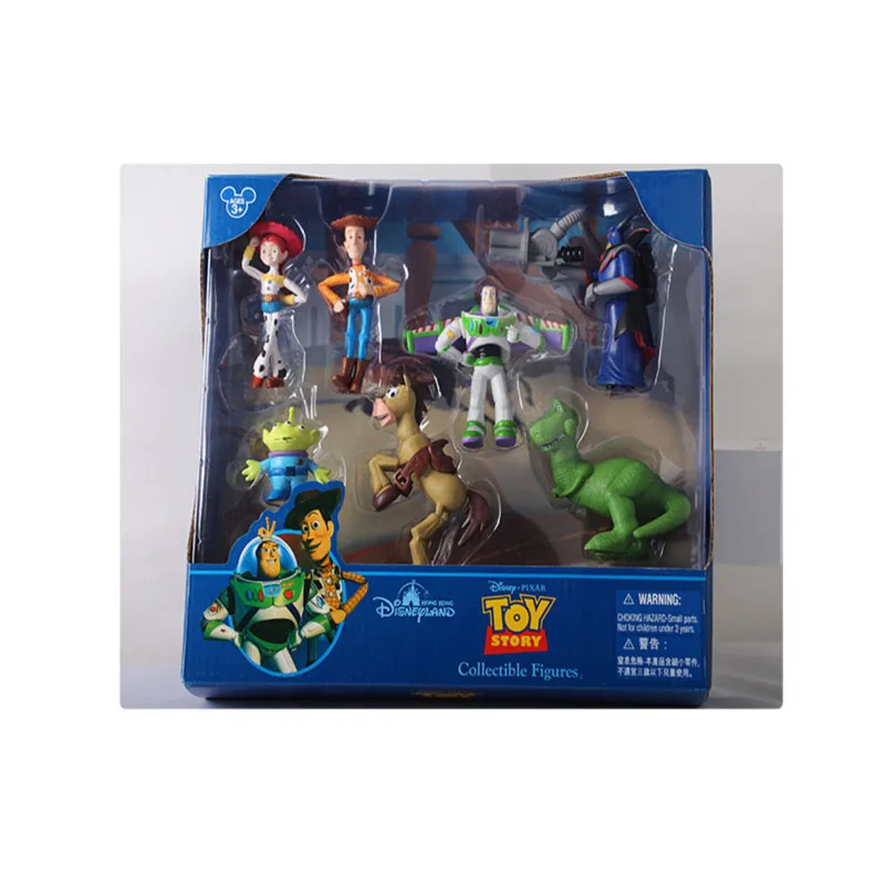 7Pcs With Box 43 см История Игрушек 4 говорящая игрушка Вуди Базз фигурки модель игрушки Детский Рождественский подарок - Цвет: 7Pcs With Box