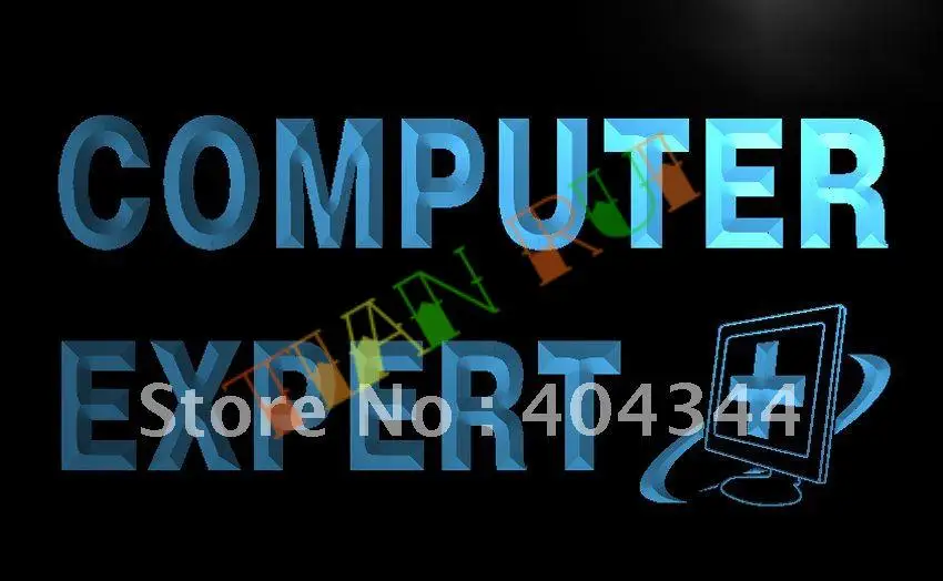 

LB148- OPEN Computer Repair Expert NEW Light Sign
