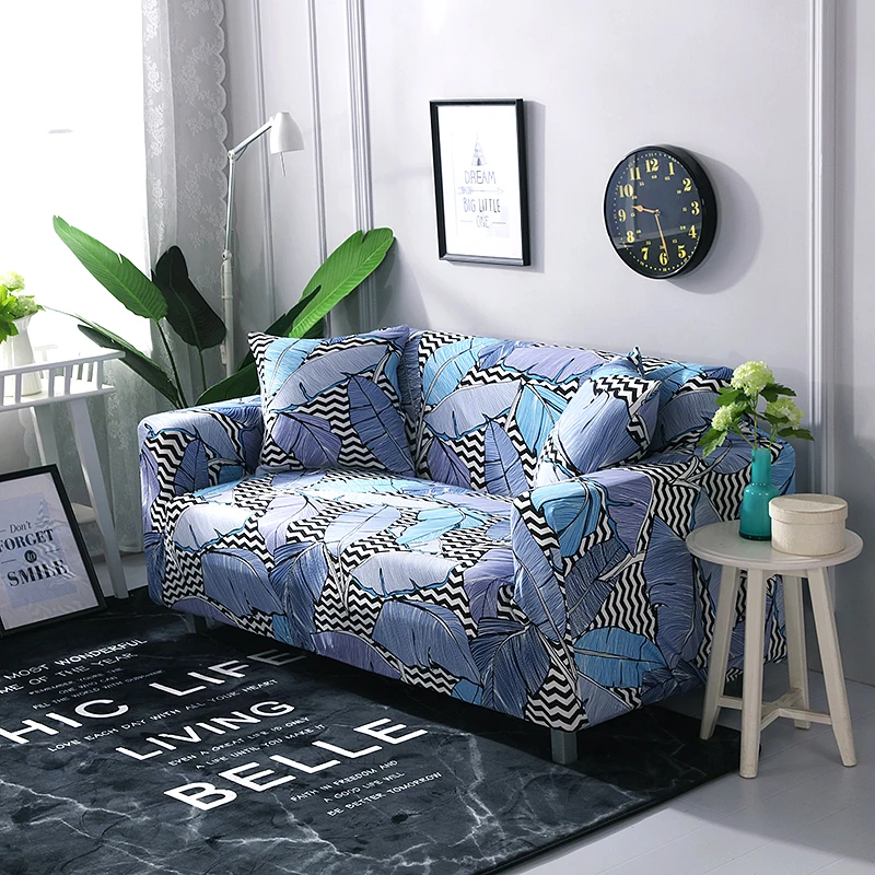 Окрашенная волнистая эластичная Защитная крышка для дивана покрытие секционное