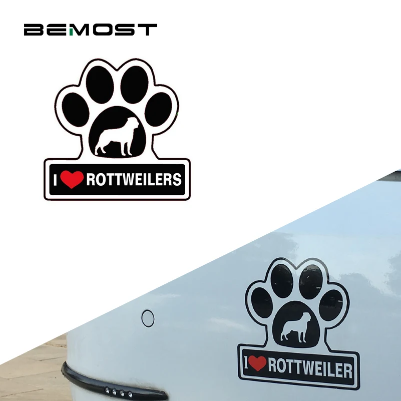 BEMOST 11 2*11 см I LOVE ROTTWEILER собачья лапа креативная личность Love Pet Автомобильная