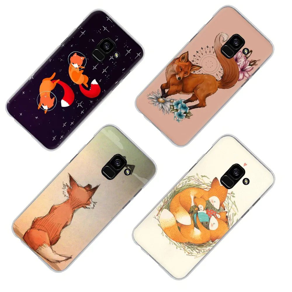 Fox Animal Hard phone cover case for Samsung Galaxy A3 5 A6 7 8 9 A10 30 40 50 70