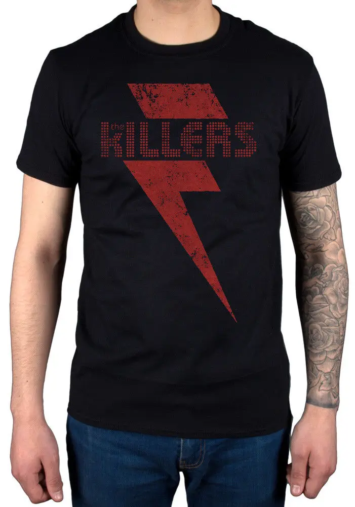 Официальная футболка с красным болтом The Killers Wonderful batch Born Hot Fuss Sawdust Повседневная