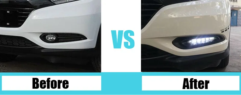 DRL для Honda hr-v HR-V 12V светодиодный автомобильный дневной ходовой свет противотуманная фара с динамическим поворотным сигналом