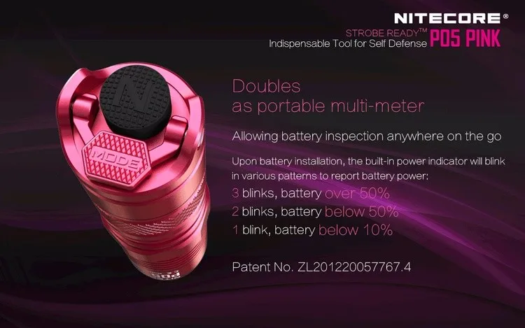 Скидка NITECORE P05 2 цвета CREE U2 светодиодный военный точный фонарик для самообороны без батареи