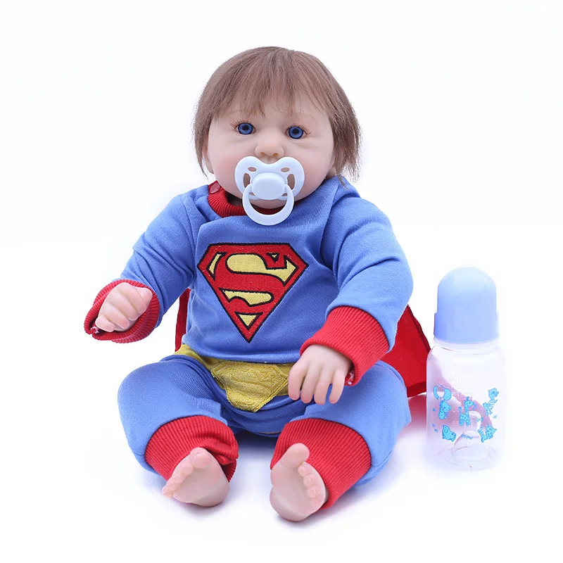 

Куклы Bebes reborn 45 см ручной работы, силиконовые куклы reborn baby, реалистичные куклы для новорожденных мальчиков, куклы из хлопка, укорененные воло...