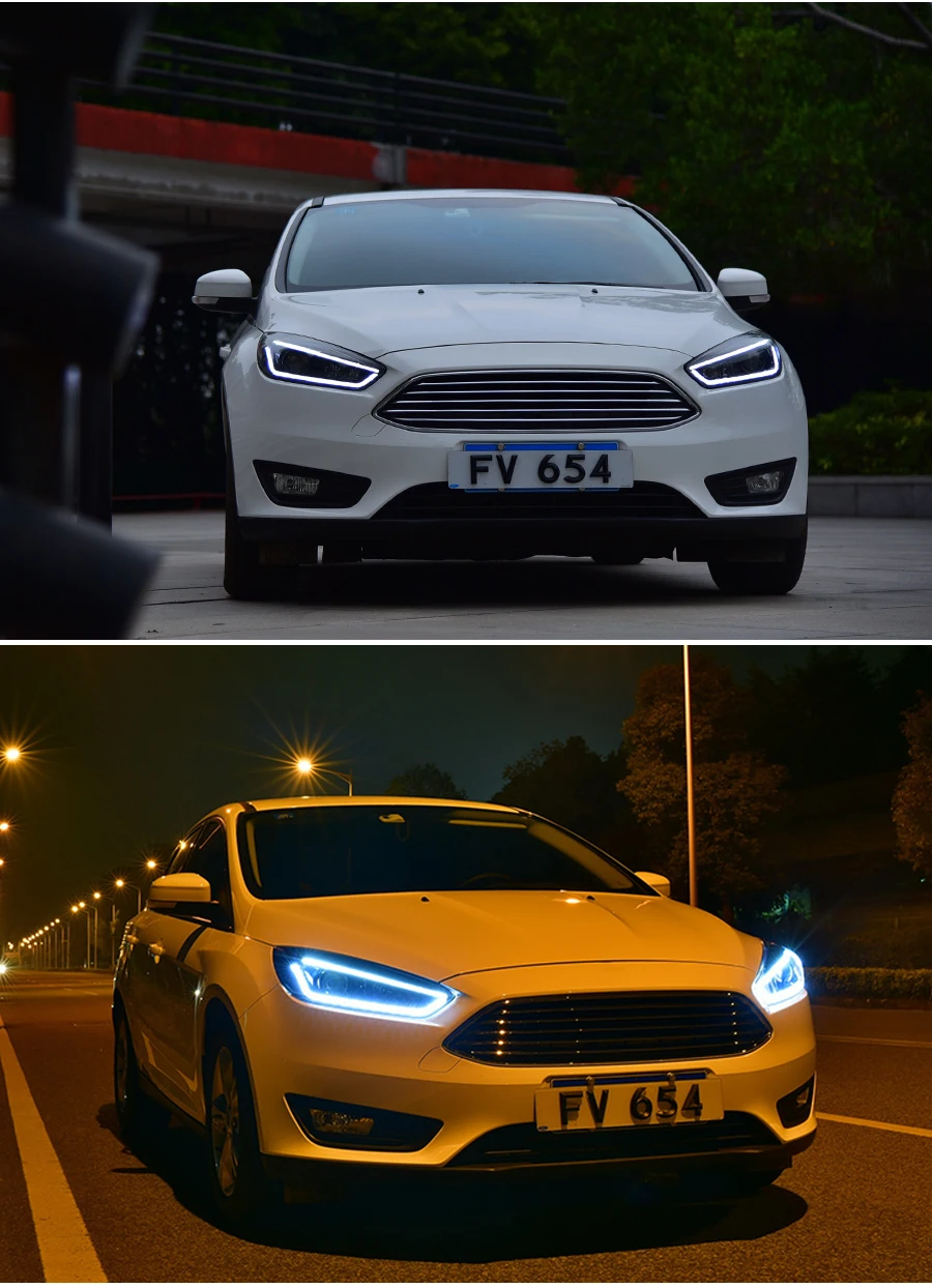 Головной светильник в сборе для Ford Focus светодиодный светильник дневного света и желтый сигнал поворота