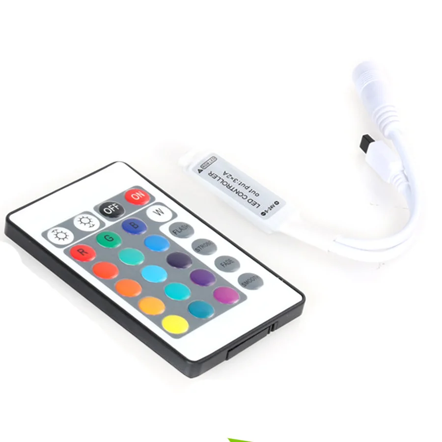 12 В мини 24 ключевых ИК пульт RGB RGBW Газа DC Ключ контроллер для SMD 3528 5050 5630