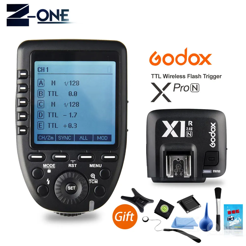 Пульт дистанционного управления Godox Xpro N i TTL II 2 4G X System совместим с фотовспышкой