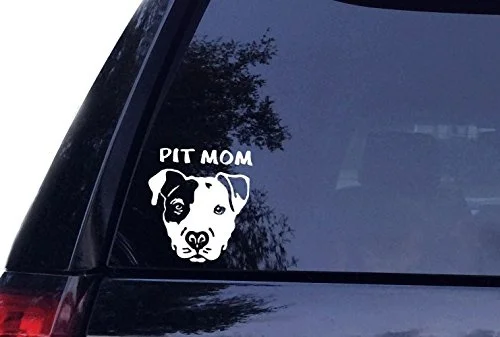 PIT Mom Pitbull собачья виниловая наклейка на ноутбук 20 см|Наклейки для творчества| |