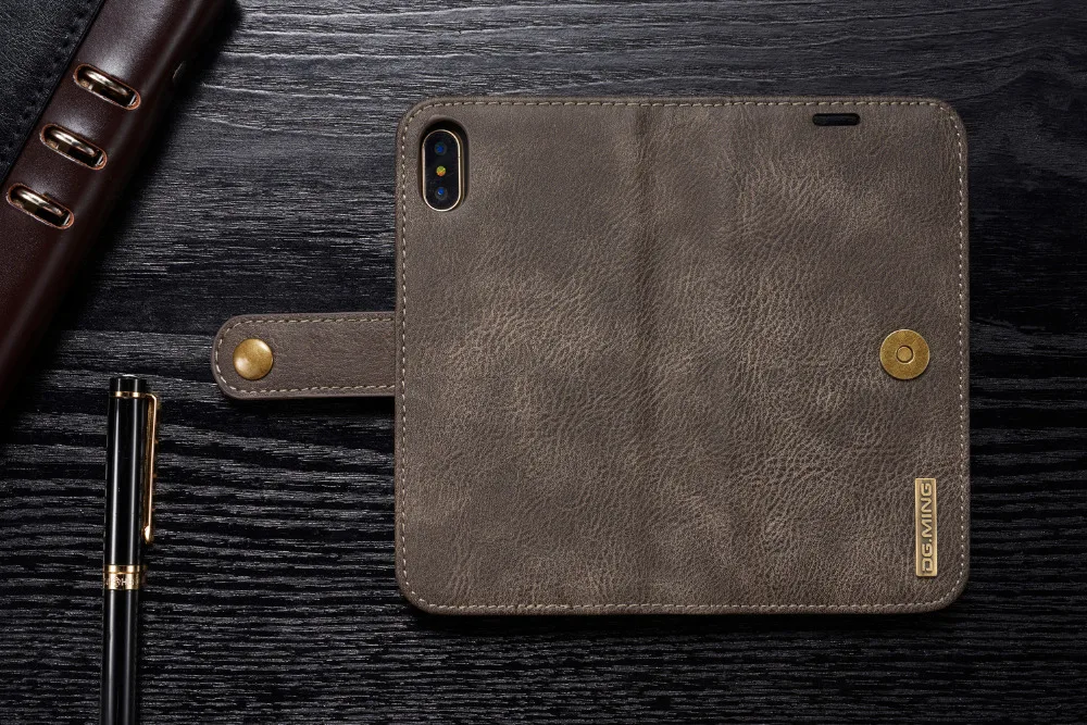 DG. MING кожаный чехол для iPhone 6 6s 7 8 Plus X XR XS Max чехол для Coque iPhone 7 Магнитный откидной Чехол кошелек чехол для телефона оболочка