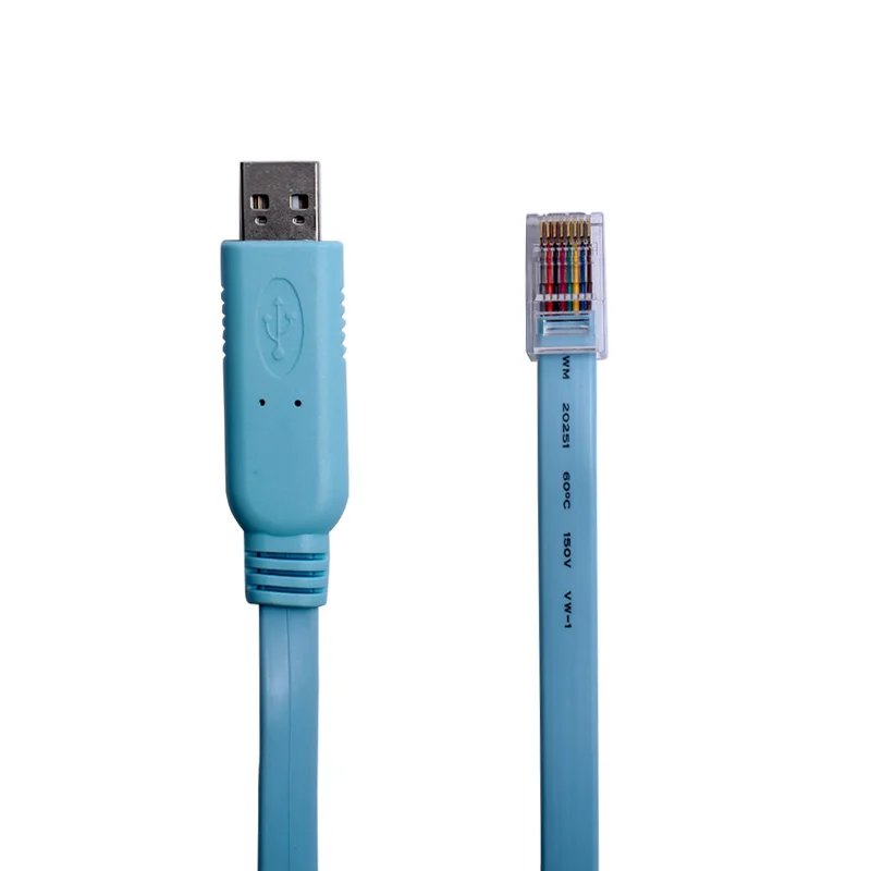 USB Последовательный RJ45 консольный кабель FTDI FT232RL 180 см синий Alibaba-express для