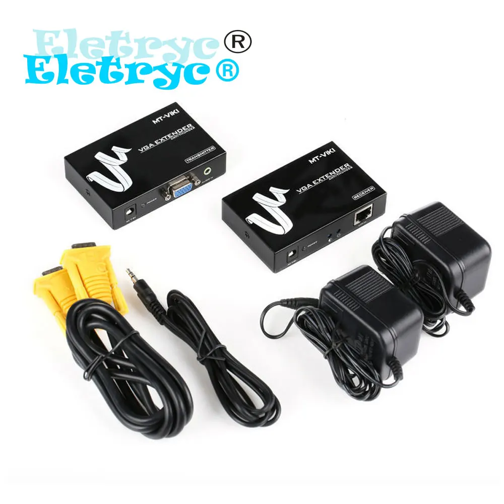 Eletryc 300 м HD VGA Видео Аудио Ретранслятор Extender над UTP RJ45 CAT 5e/6 Кабель LAN MT-Viki |