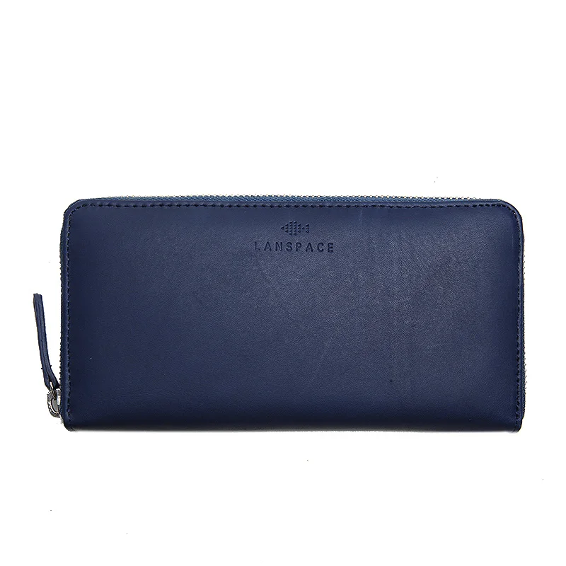 Кошелек LANSPACE из натуральной кожи модные мужские кошельки от известного