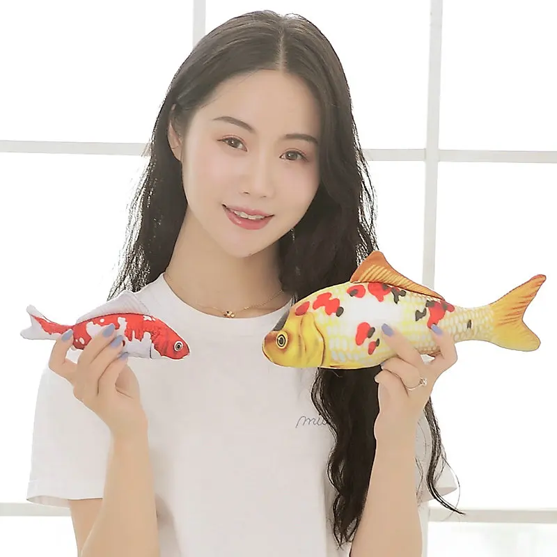 60-140 см большая игрушка Cyprinus Carpio Fish Koi Carp плюшевые игрушки Реалистичные мягкие водные рыбы плюши Домашние животные собаки кошки плюшевые игрушки подушка