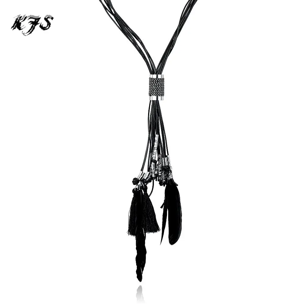 Европа знаменитый бренд преувеличены ретро перо бахромой Длинный свитер цепи