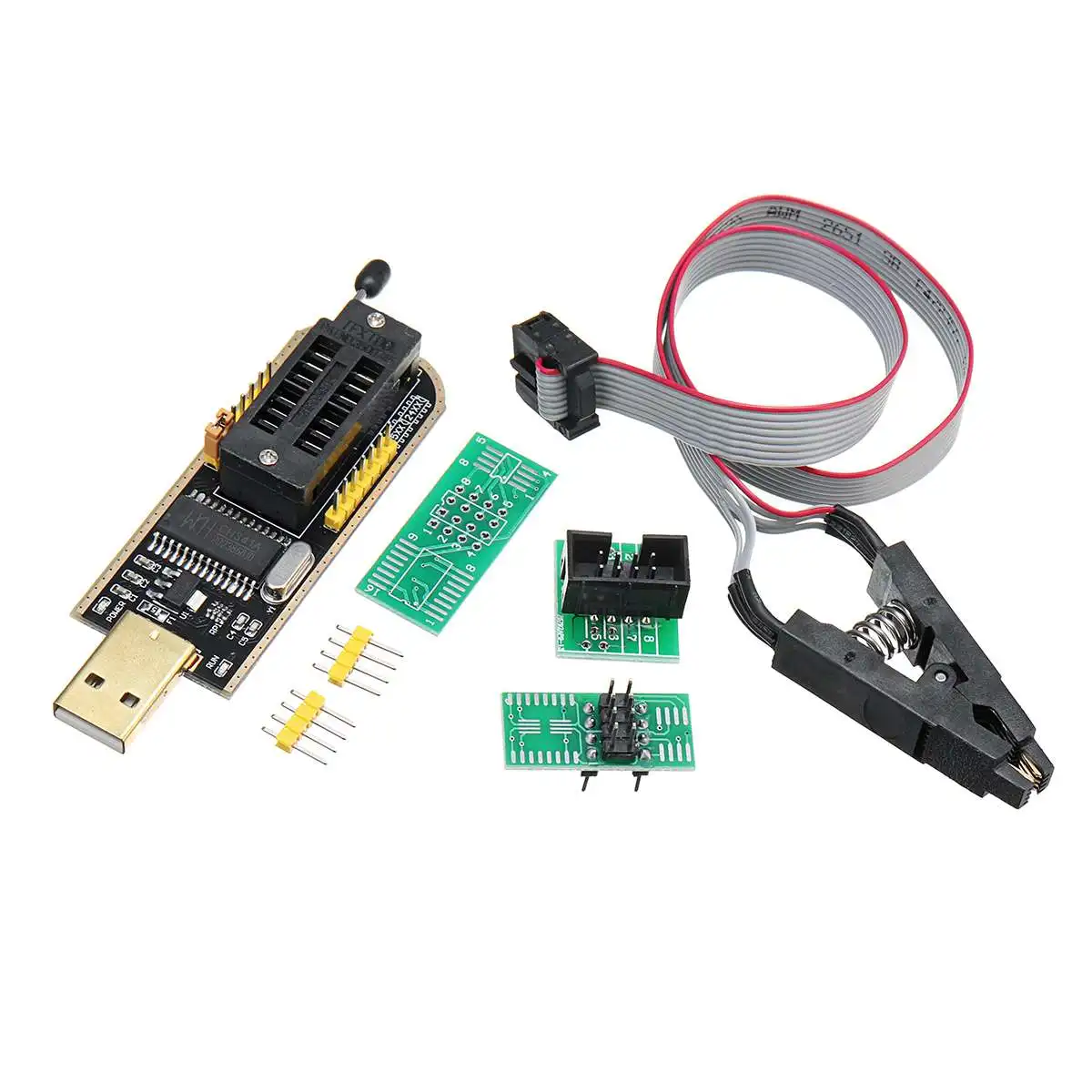 CH341A 24 25 серии EEPROM флэш-память биос USB программатор+ SOIC8 SOP8 Клип адаптер модуль