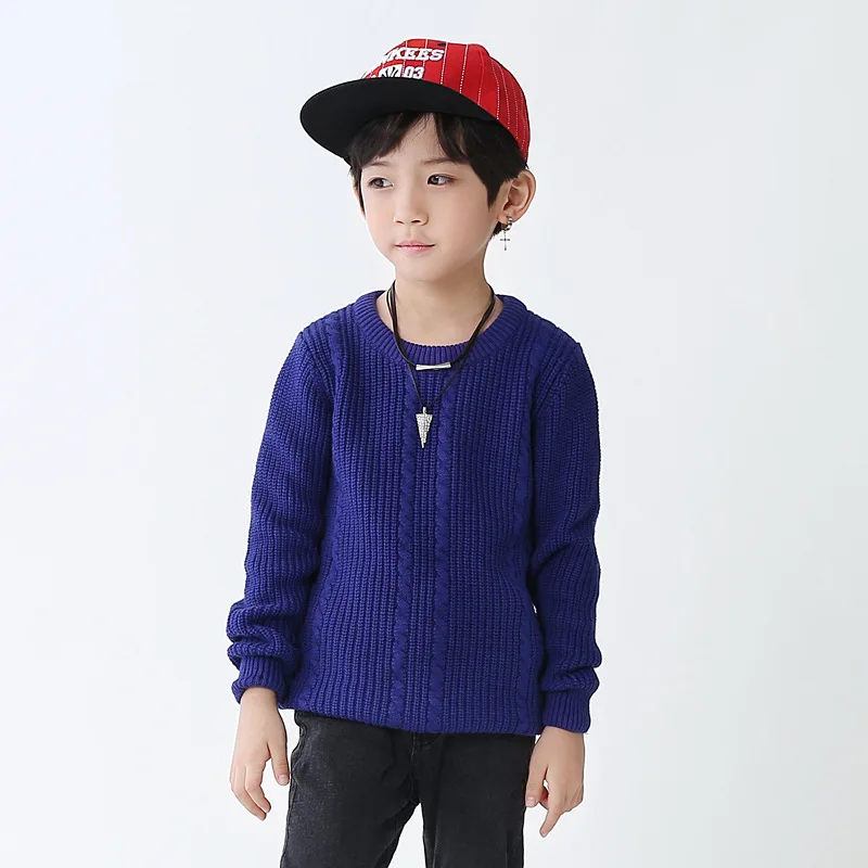 

Boys Girls Knitwear Children Sweater Teen Long Sleeve Solid Wild Boys Knitted Sweater Pullover Kids Girl Clothing Kid Clothes