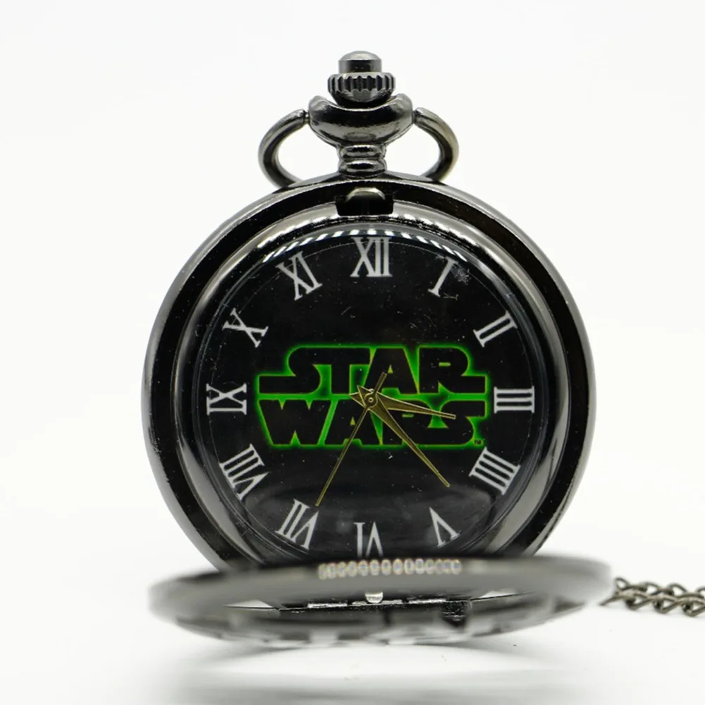Ретро Винтажные черные кварцевые карманные часы SWTOR в стиле Звездных войн