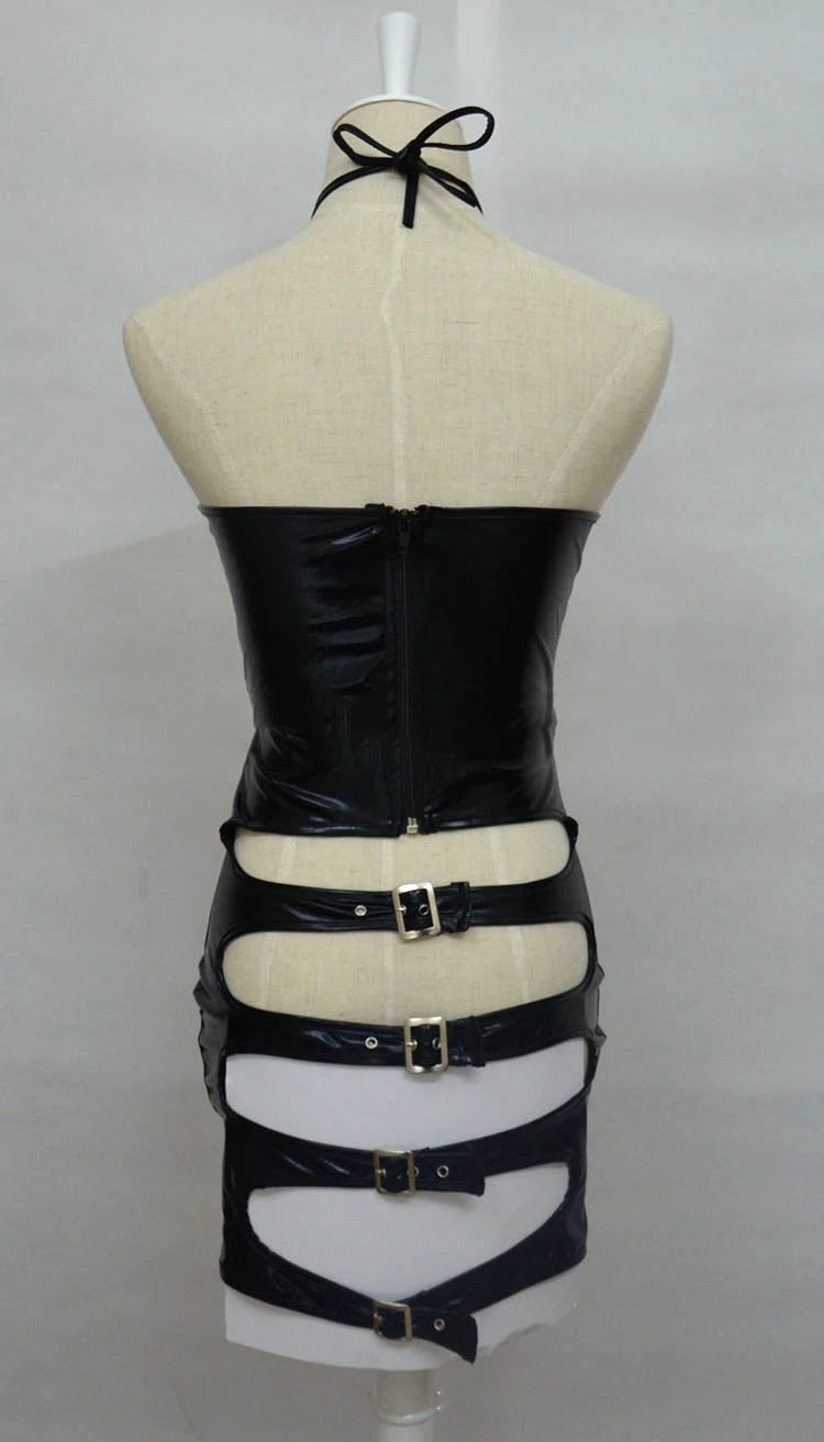 Хит продаж пикантные черные сапоги Искусственная кожа латексный Мишка нижнее