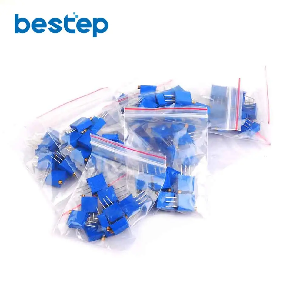 

90 шт., 9 значений, 10 шт., 3296 переменных резисторов, потенциометр W101 W102 W103 W104 (100ом-500k)