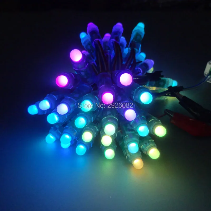 Светодиодный пиксельный цифровой модуль rgb WS2811 18awg 50 шт./струна 5 В адресное 12 мм