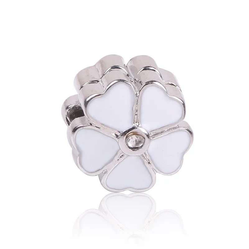 D030 Dodocharms браслет с цветком из розовых Цепочки и ожерелья оригинальные прелестные подвесные подарочные брелки Цвет модные синие, соответственные Пандоре обаятельные рисунком в виде улыбающихся рожиц; - Цвет: D030
