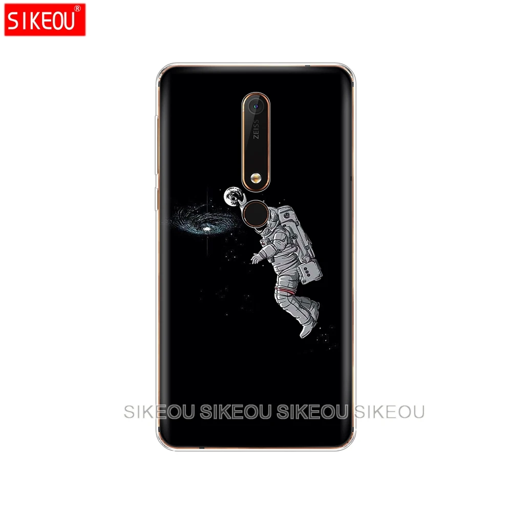 Силиконовый чехол для телефона Nokia 5 3 6 7 PLUS 8 9/Nokia 1 2 2018 космическая Луна милые кошки