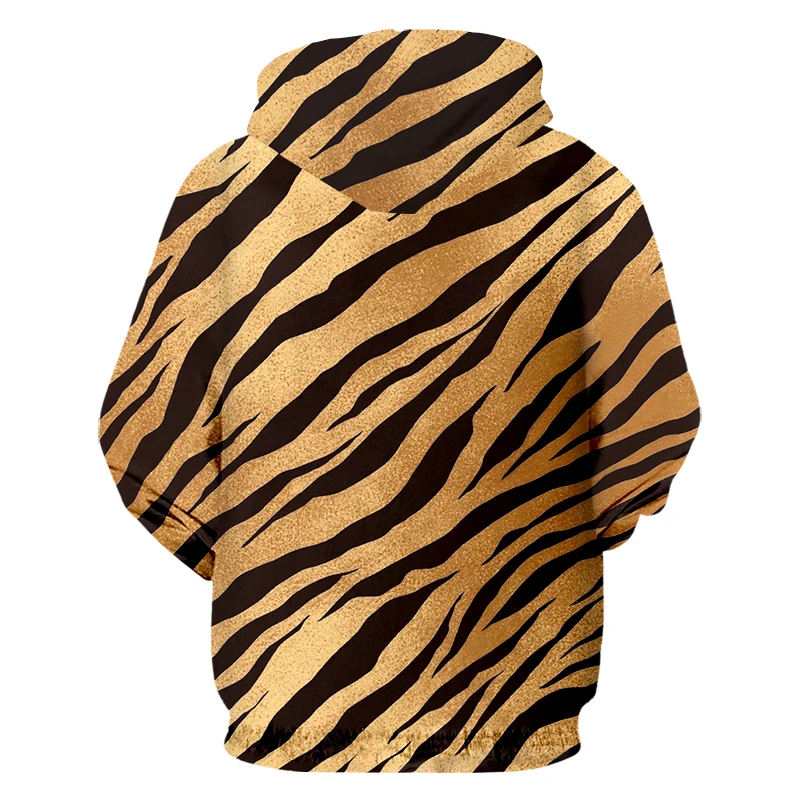 Женская толстовка с капюшоном OGKB свободная большого размера 3D принтом тигра