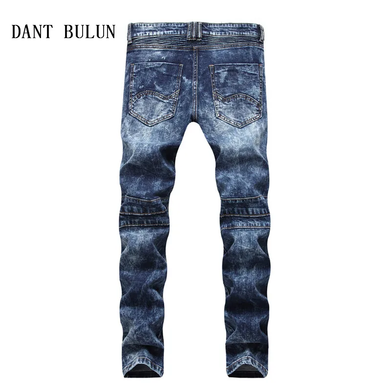2020 высококачественные мужские джинсы рваные с эффектом потертости модные