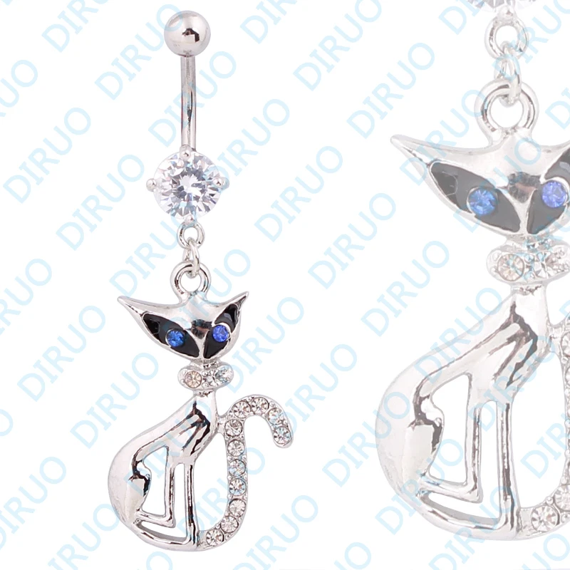 Оптовая продажа кошечка кольцо для живота пупка ювелирное изделие 5 шт./лот.|body