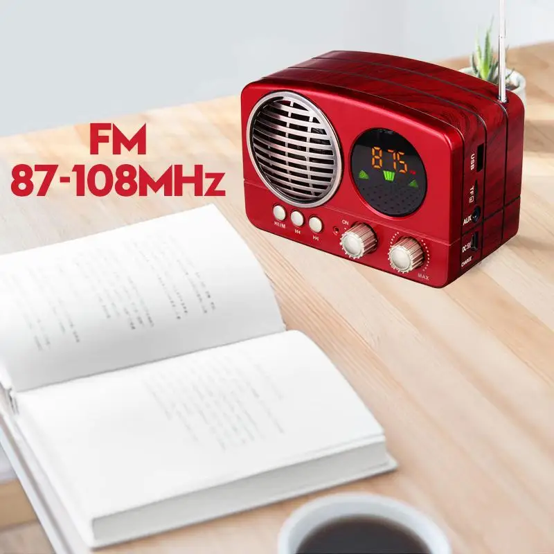 Портативный цифровой fm-радио динамик Mini-USB fm-радио приемник MP3-плеер динамик 87-108 МГц Поддержка bluetooth TF карта