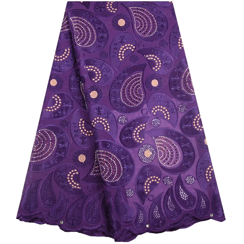 

Purple Embroidery African Cotton Swiss Voile Laces 2019 High Quality Swiss Voile Lace In Switzerland African Lace Fabric S1217