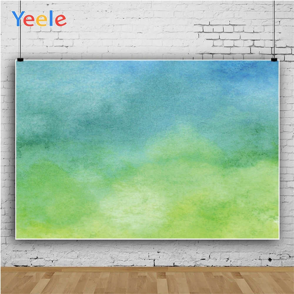 Зеленые градиентные однотонные фоны Yeele для портретной фотосъемки детей мечты