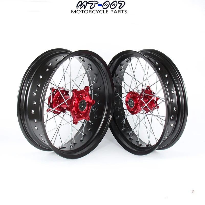 Комплект Колесных ободов SUPERMOTO 3 5/5 0*17 &quotдля HONDA CRF250R 2004 2013 CRF450R 2002 2012 2011 2010 2009 2008 2007