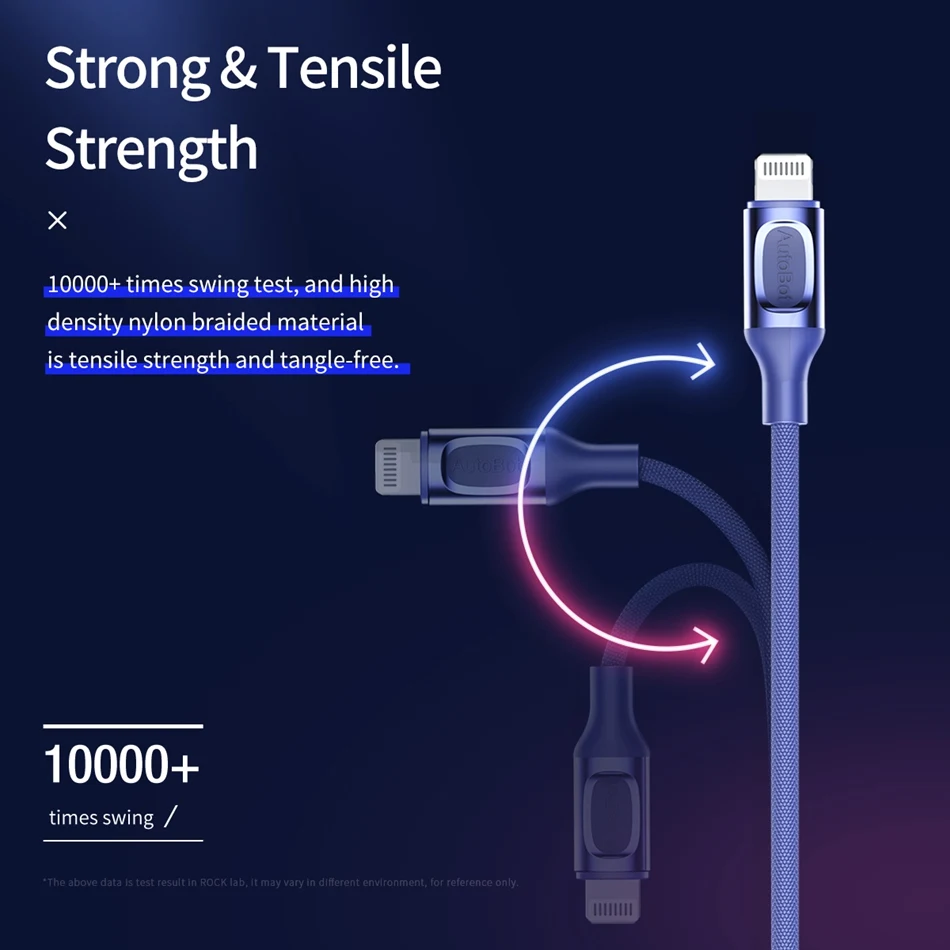 Кабель ROCK MFI type c для iPhone X, Xr, Xs, Max, iPad, iPod, USB-C, type C, до 8 Pin, PD, кабели для быстрой зарядки, кабель для передачи данных Sycn