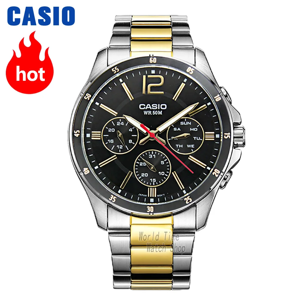 Casio часы наручные часы мужчины лучший бренд роскошные кварцевые часы водонепроницаемые светящиеся мужские часы спортивные военные часы relogio masculino reloj hombre erkek kol saati montre homme zegarek meski MTP1374