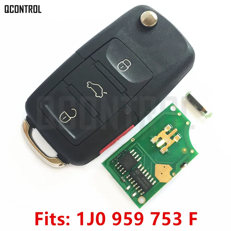 QCONTROL Автомобильный Дистанционный Ключ DIY для VW/VOLKSWAGEN Beetle/Golf/Passat/Jetta/Rabbit 1J0959753F/5FA 8137