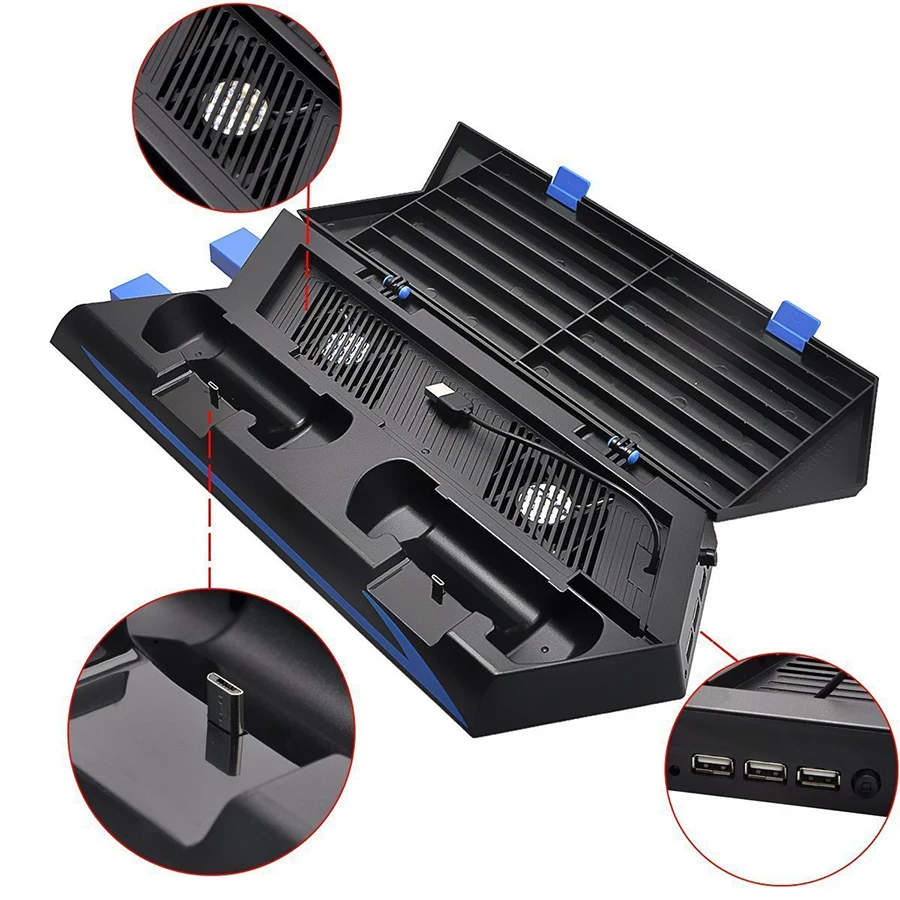 Вертикальная подставка для консоли PS4 джойстик зарядная станция док-станция с