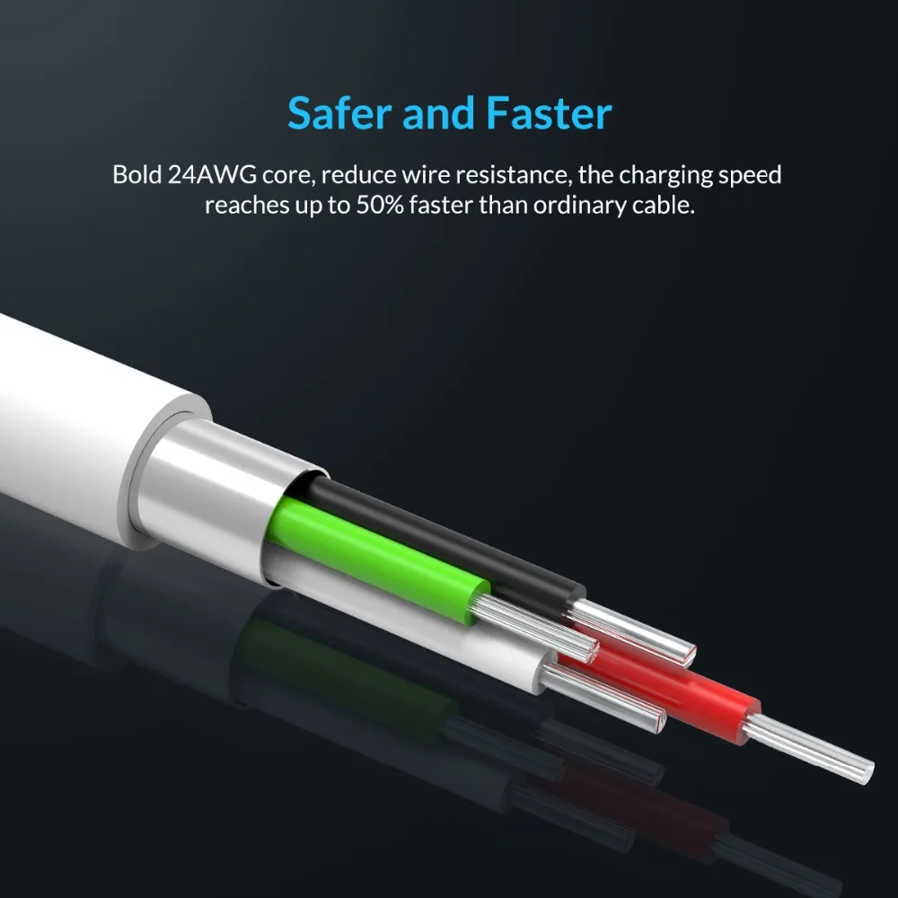 USB-кабель ORICO премиум-класса для iPhone 8 Lighting-USB кабель зарядный usb-кабель X 6 7 Plus iPad