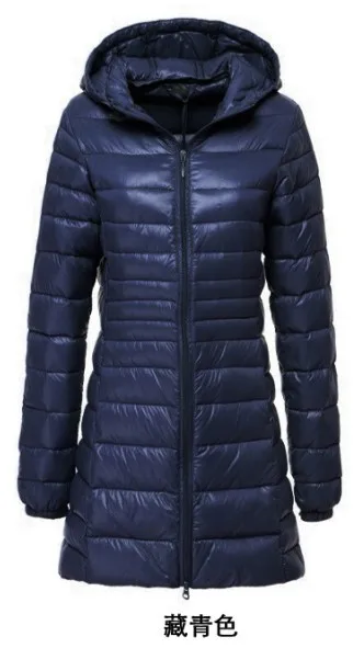 navy NewBang 7XL 8XL плюс длинный пуховик женский зимний ультра легкий пуховик женский с капюшоном пуховик женский большой размер пальто - Цвет: navy