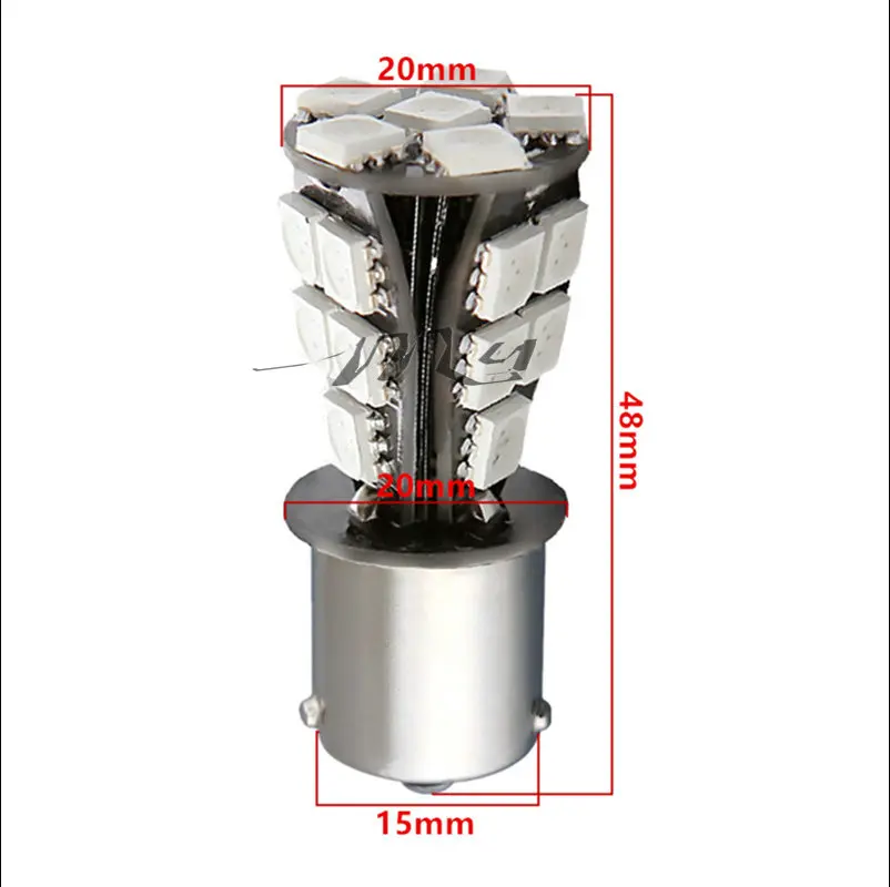 1156 BAU15S 21 SMD Желтый Янтарный CANBUS OBC без ошибок Автомобильный светодиодный