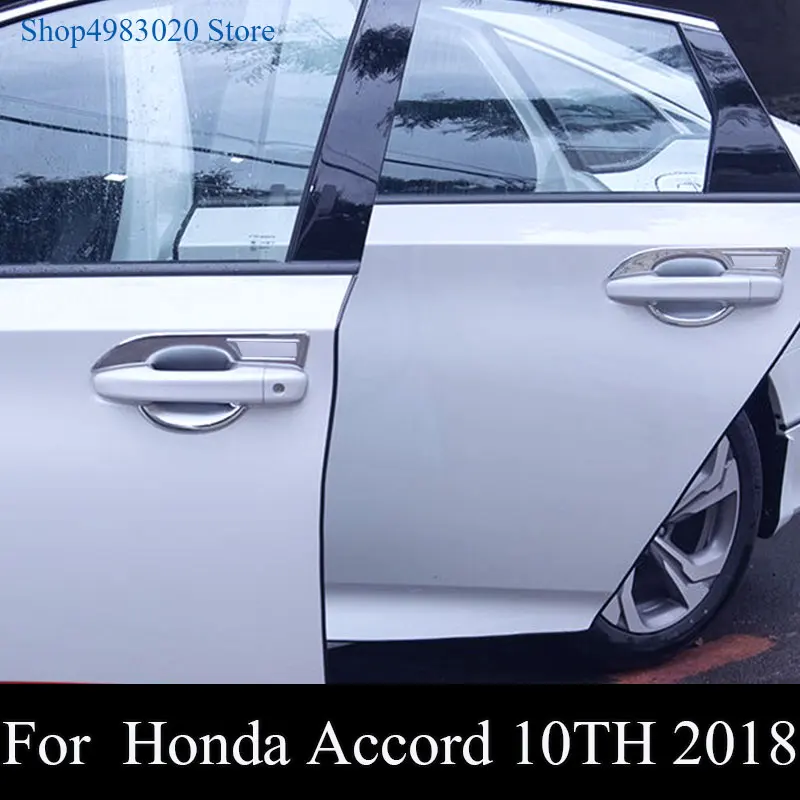 

For Honda Accord 10th 2018 ABS Plastic Car Door handle frame cover door bowl trim Exterior Accessories For Honda Accord 2018