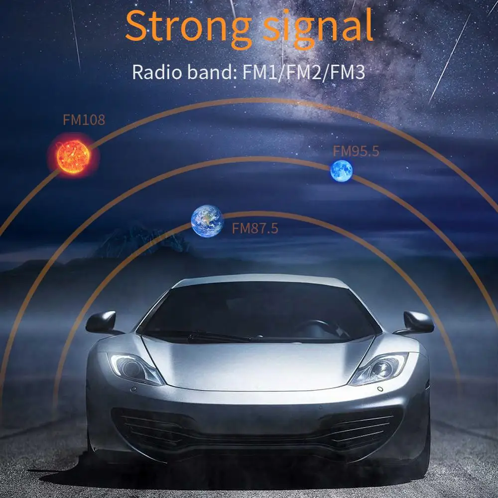 SWM Автомобильный mp3 плеер Быстрая зарядка мультимедиа автостерео радио Coche Sd Mic Fm