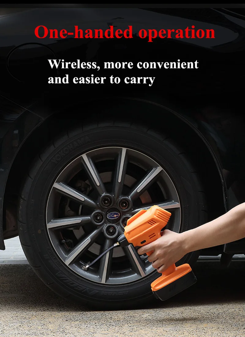 12V Car Tire Inflatable Pump Digital Display Emergency Inflator 2400mA Air Hot Rechargeable Wireless Handheld Vehicle |