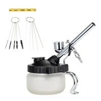 kkmoon airbrush cleaning pot glass air brush clean paint jar bottle spray gun wash clean tool needle nozzle cleaning bottle tool