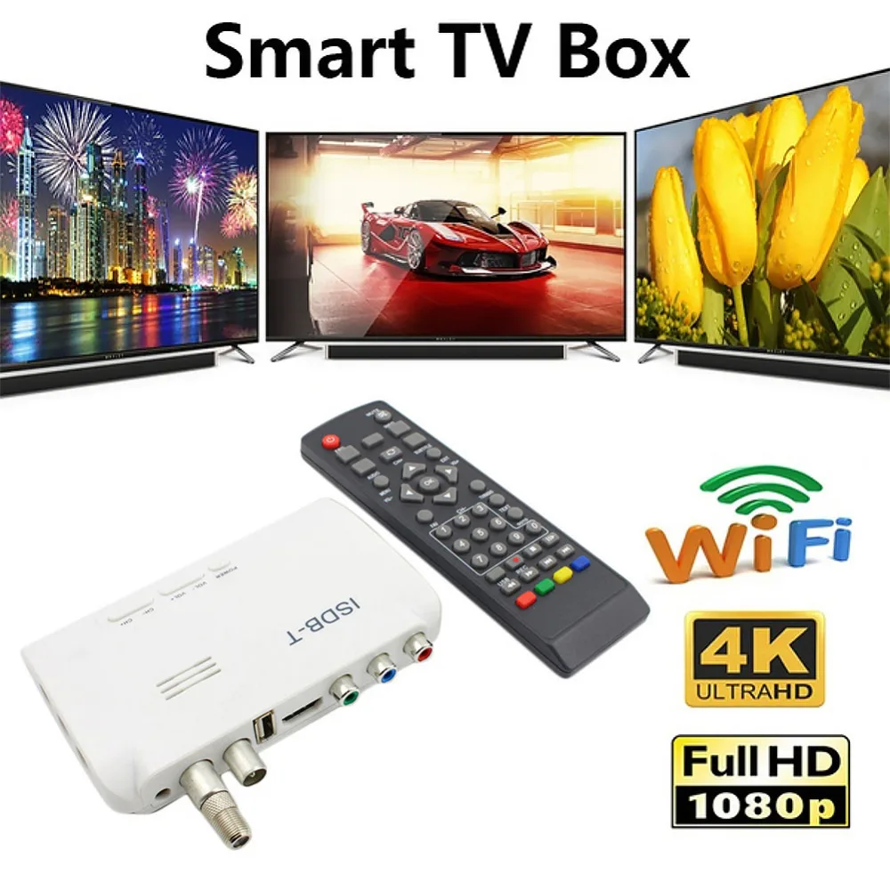 1080P ISDB-C наземный цифровой адаптер спутниковый ТВ приемник HDMI цифровой ТВ тюнер рецептор Wifi усилитель спутникового сигнала