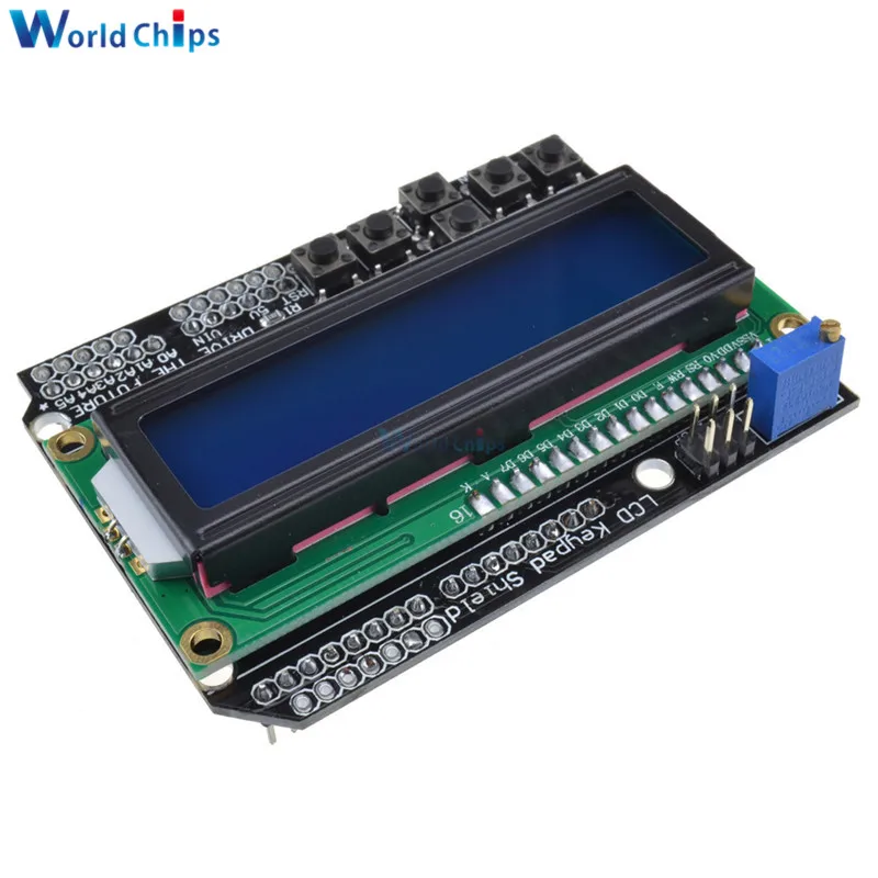 ЖК-клавиатура Щит lcd 1602 lcd 1602 Модуль дисплей для Arduino ATMEGA328 ATMEGA2560 raspberry pi UNO синий/желтый экран diymore